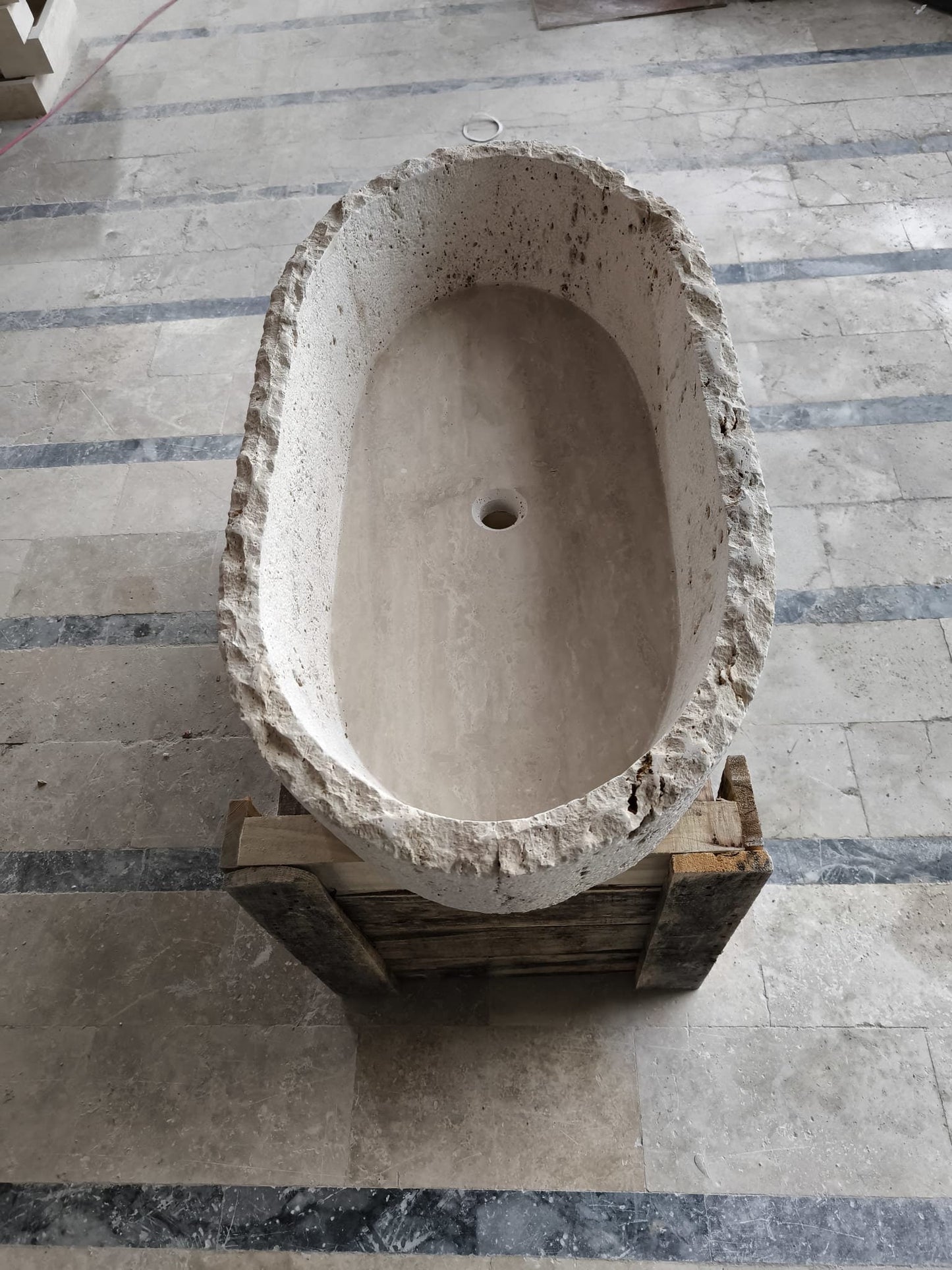 Travertine Sink – Handcrafted Natural Stone Basin