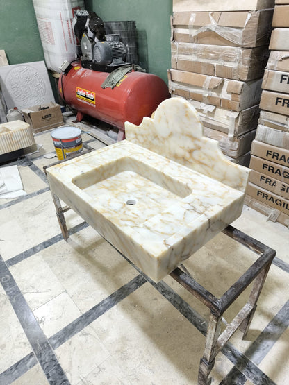 Calacatta Sugar Marble Sink