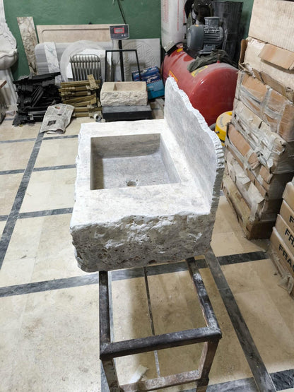 Travertine Sink-Optional Backsplash