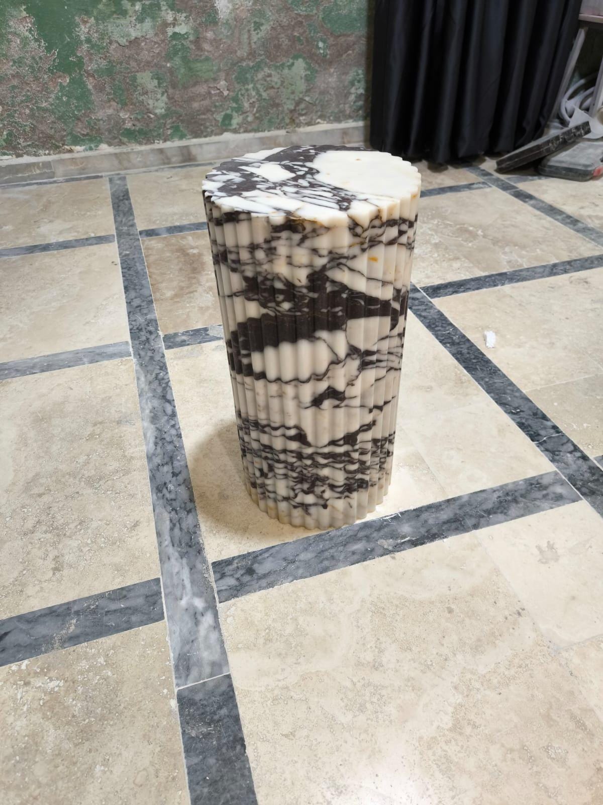 Calacatta Marble Plinth Table