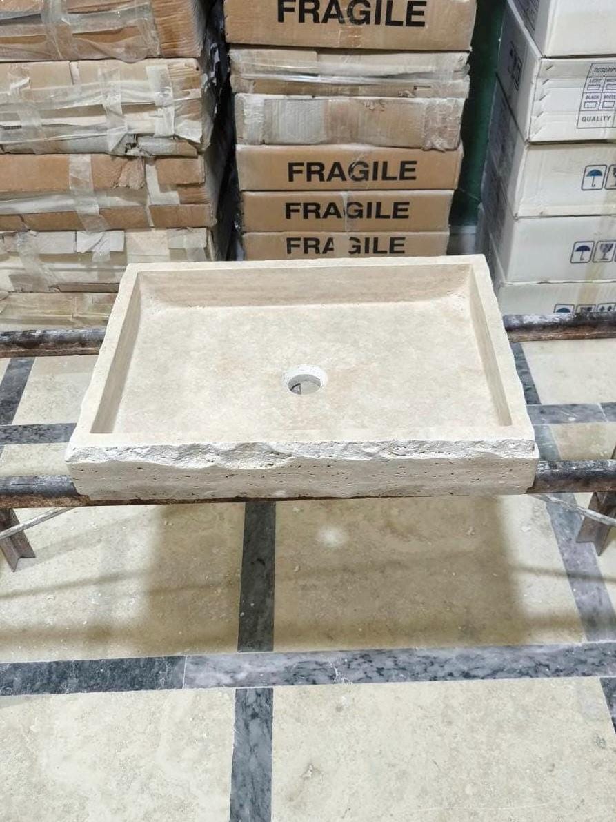 Custom Travertine Marble Sink