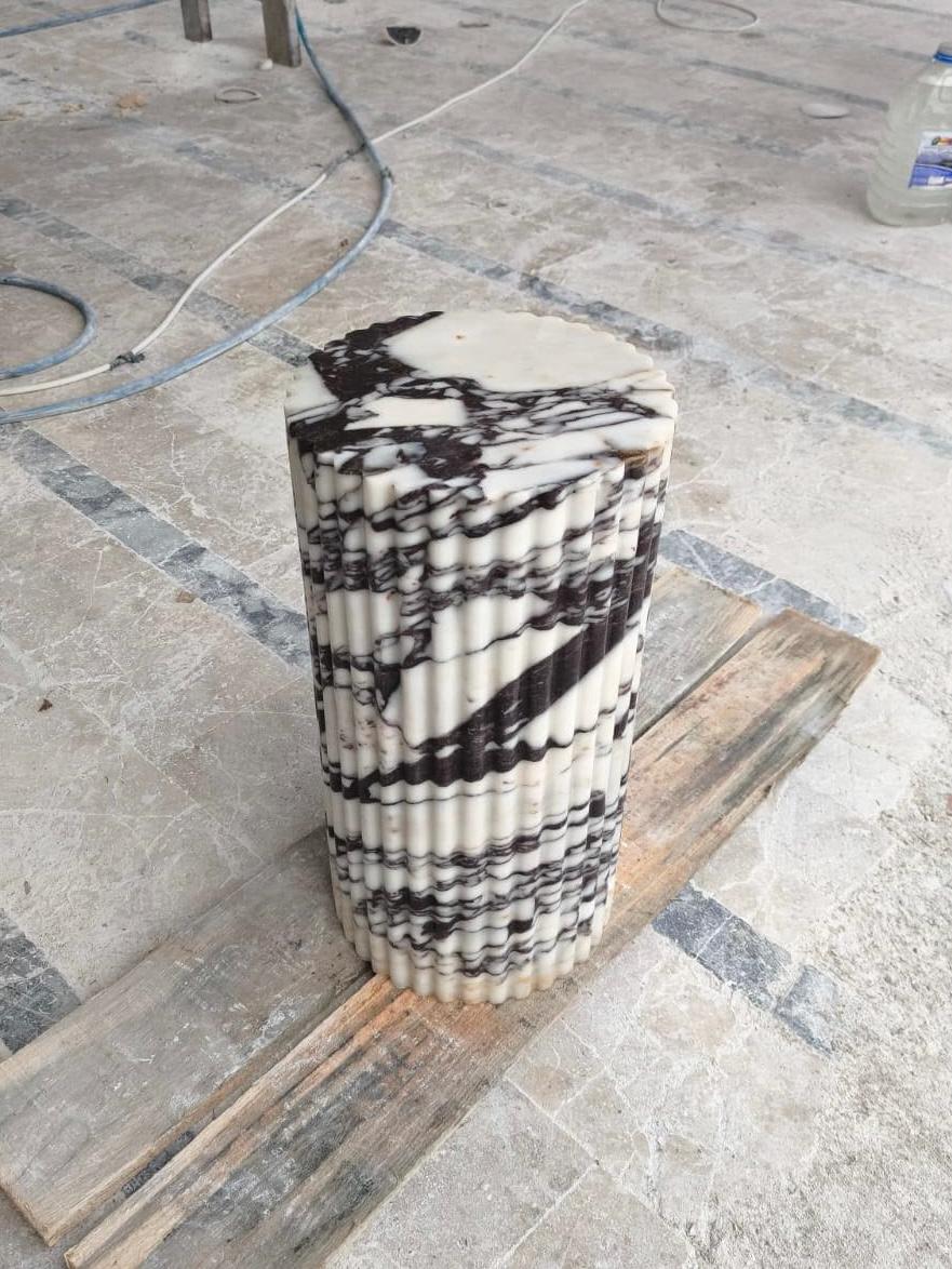 Calacatta Marble Plinth Table