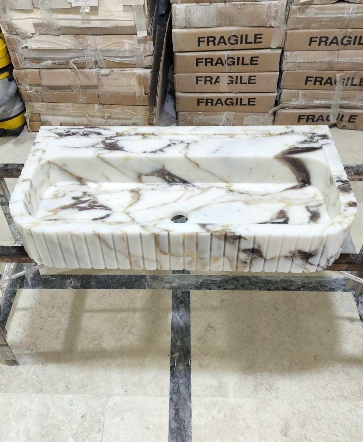 Calacatta Gold Marble Sink