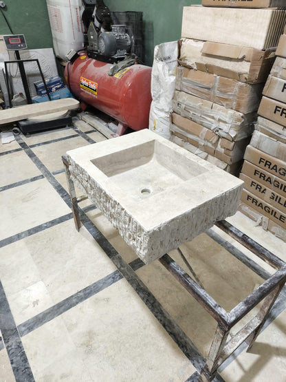 Custom Travertine Sink