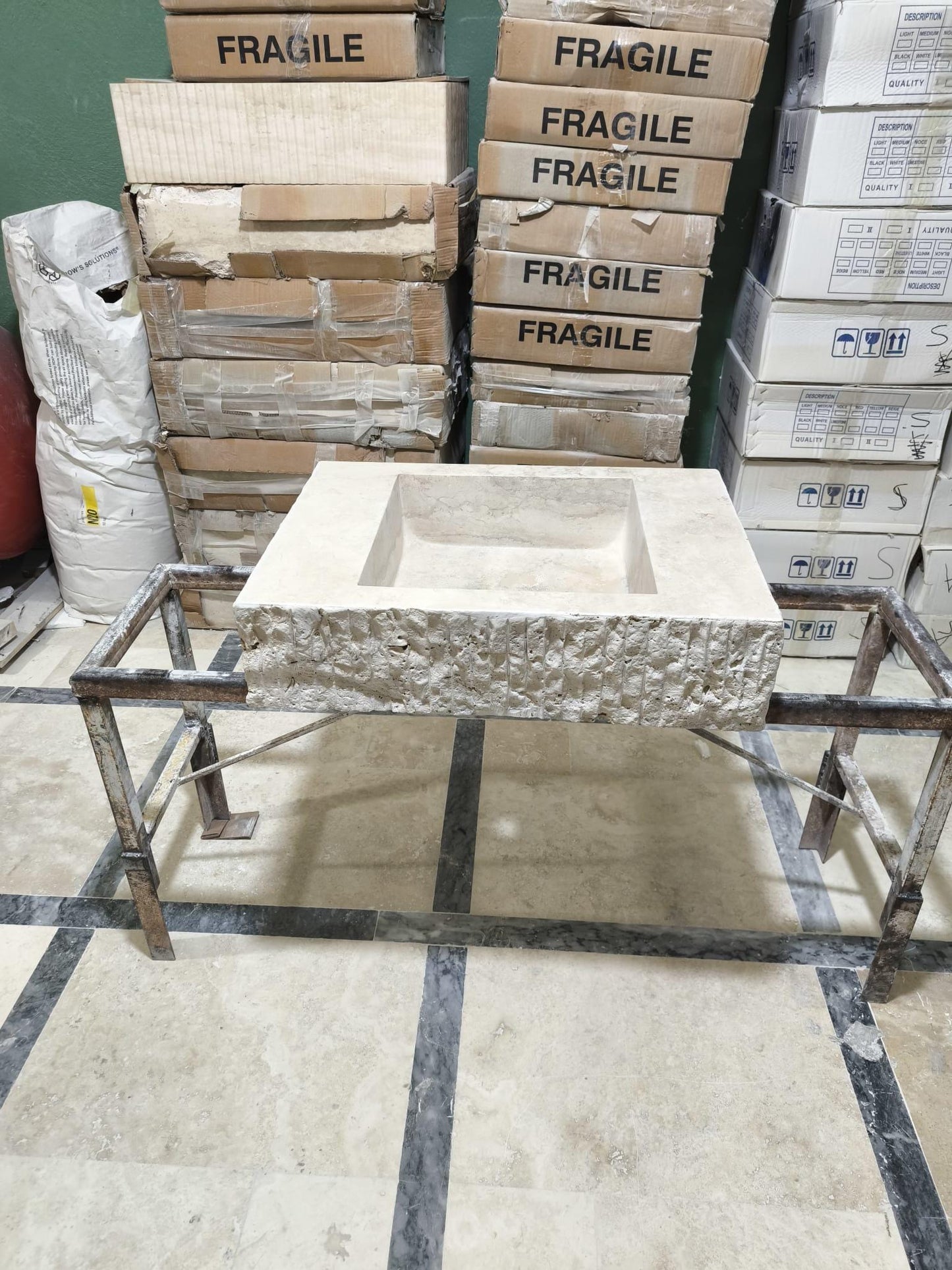 Custom Travertine Sink