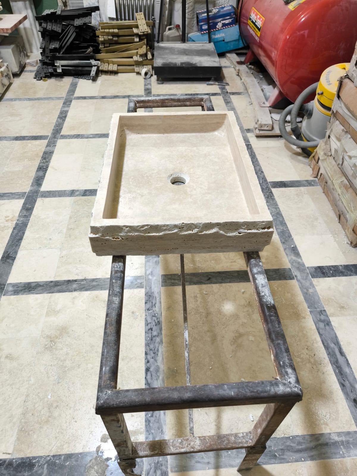 Custom Travertine Marble Sink