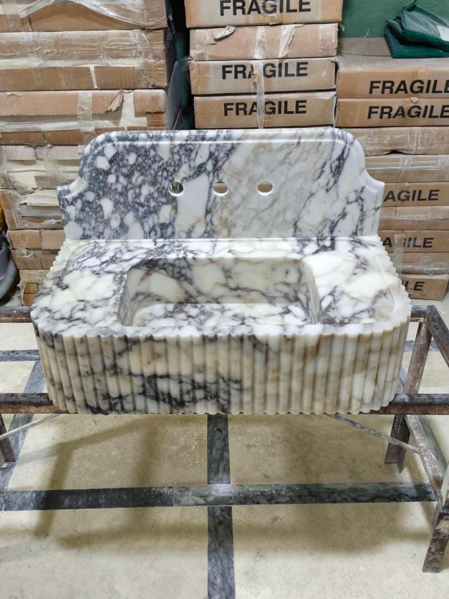 Calacatta Viola Marble Sink