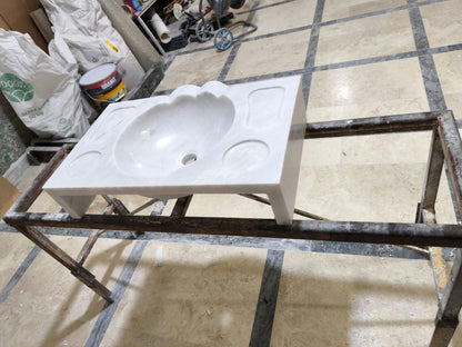 White Carrara Marble Sink