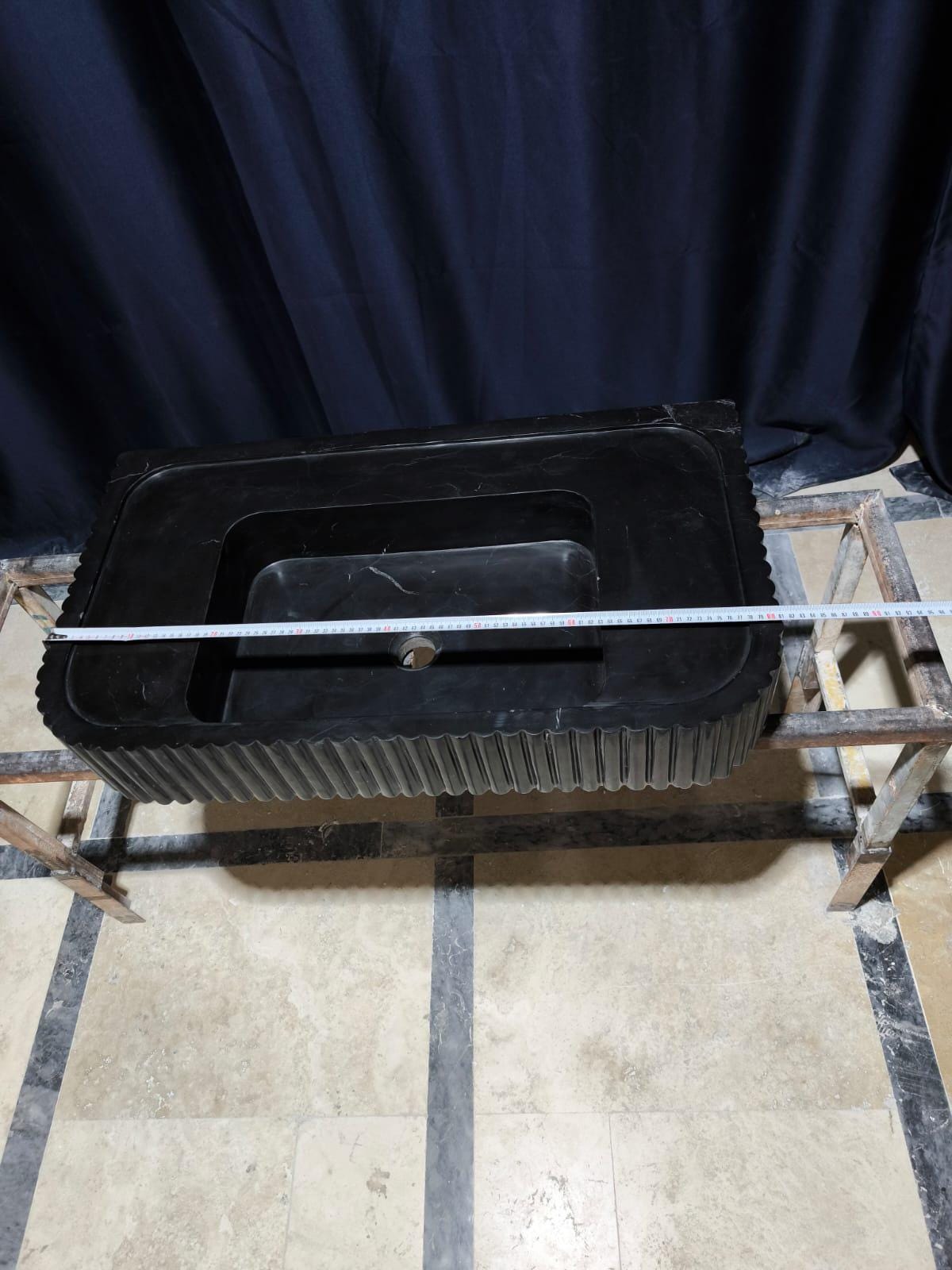Nero Marquina Fluted Sink
