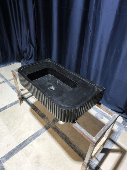 Nero Marquina Fluted Sink