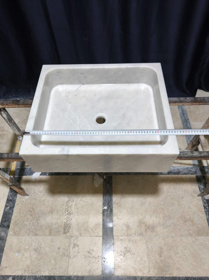White Carrara Marble Sink