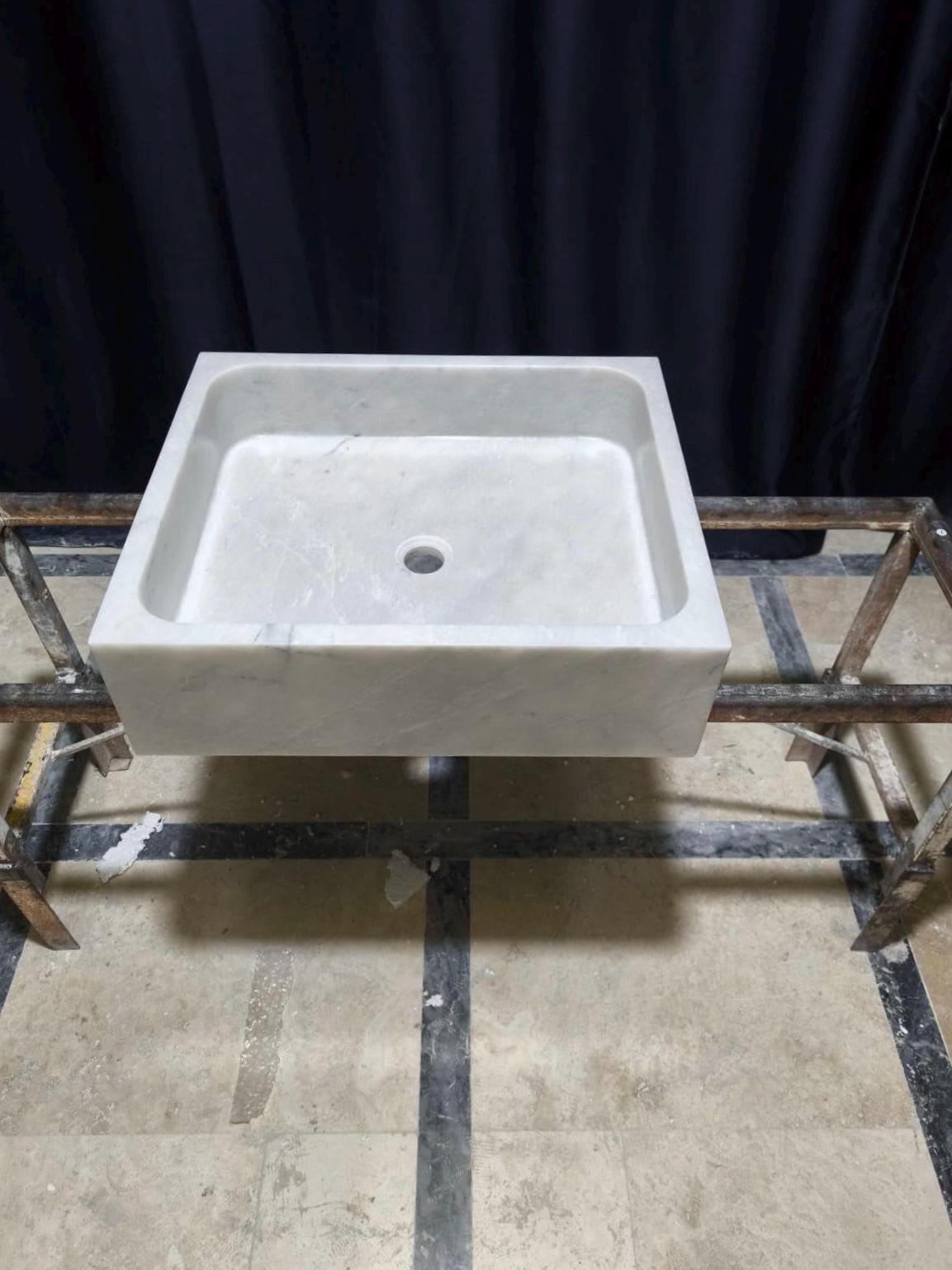 White Carrara Marble Sink