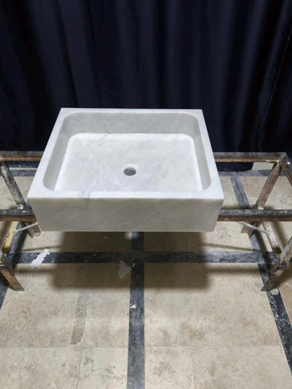 White Carrara Marble Sink