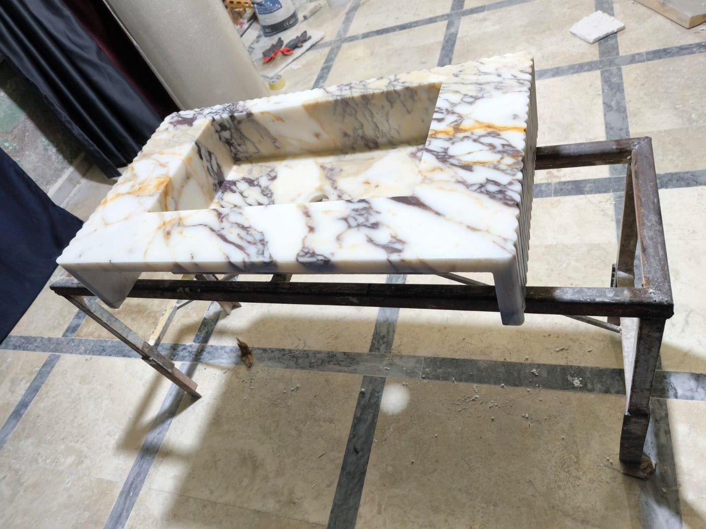 Calacatta Viola Marble Sink
