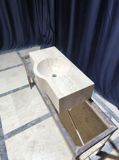 Handmade Travertine Bathroom Sink