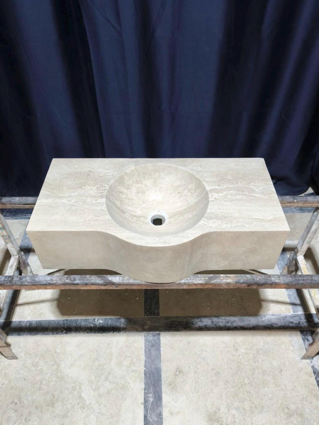 Handmade Travertine Bathroom Sink