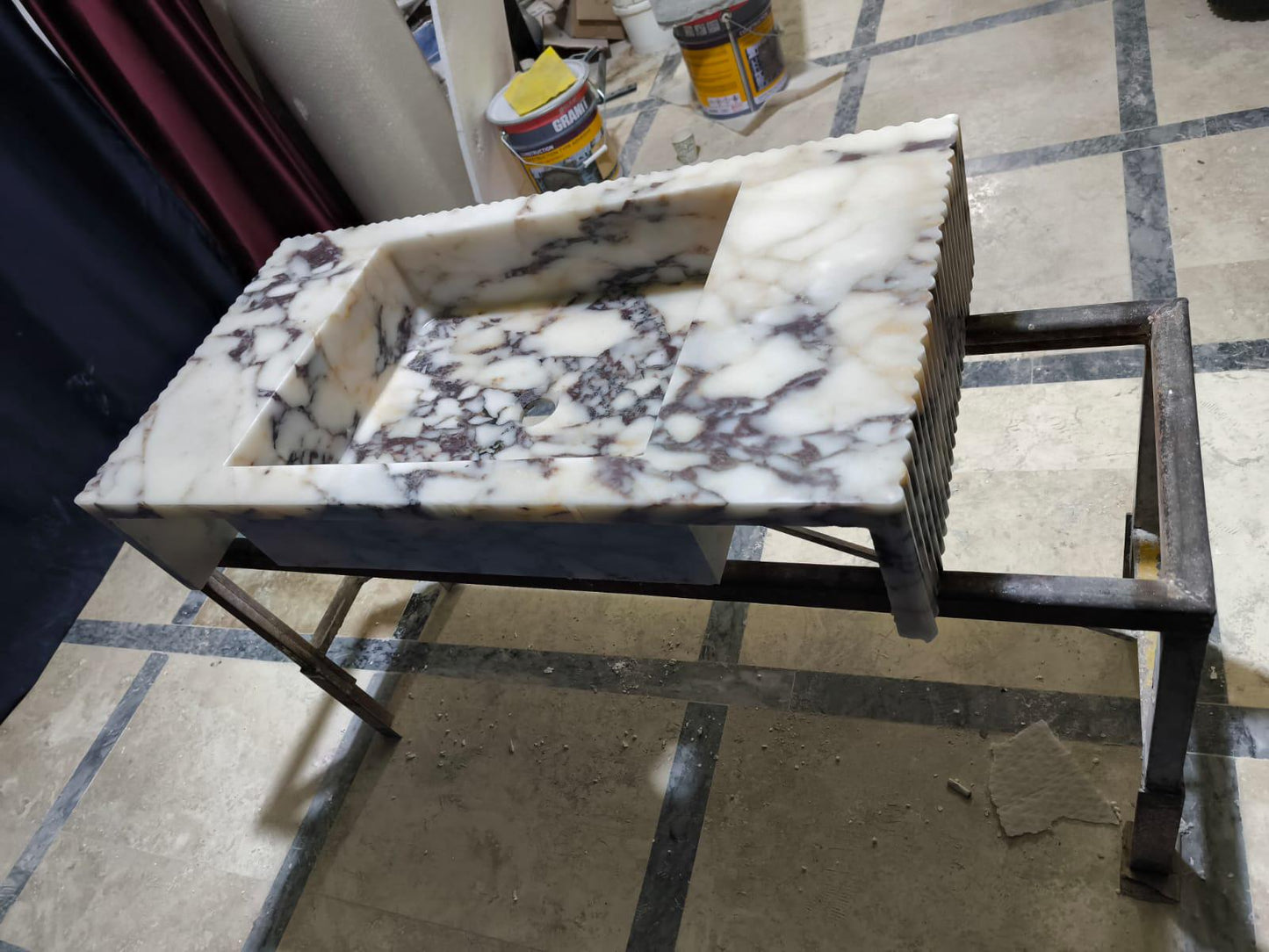 Calacatta Viola Marble Sink