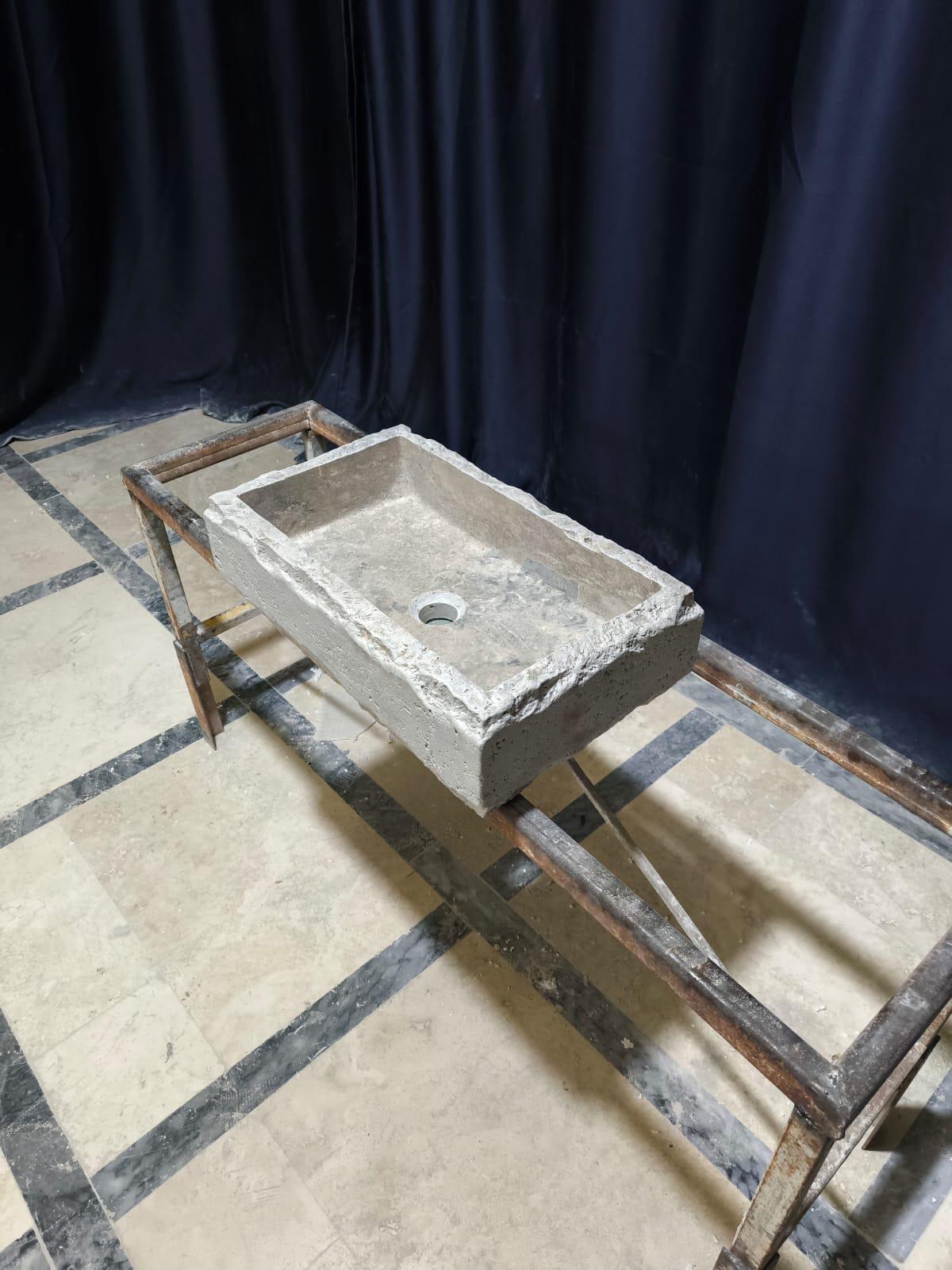 Silver Travertine Sink