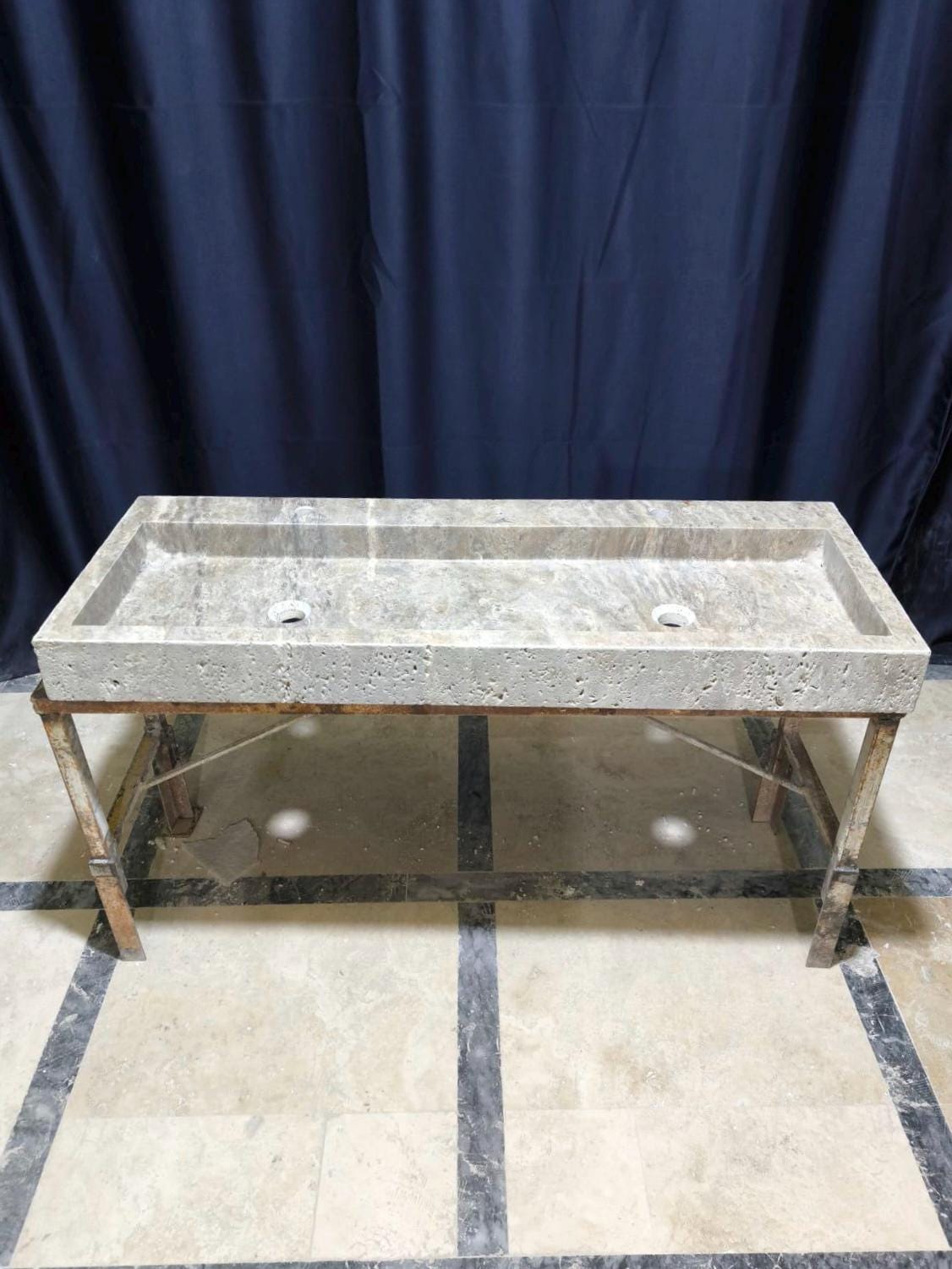 Dounble Silver Travertine Sink