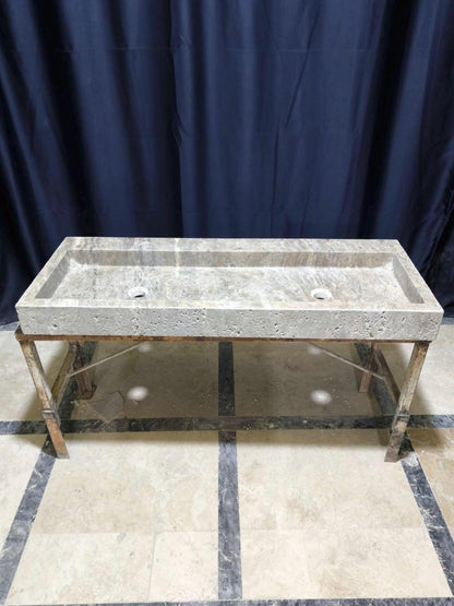Dounble Silver Travertine Sink