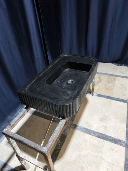 Nero Marquina Fluted Sink