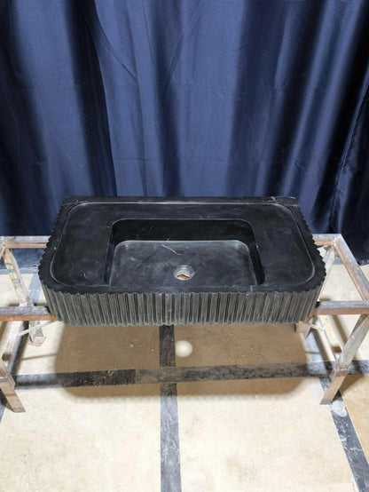 Nero Marquina Fluted Sink