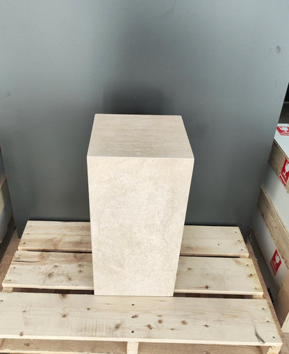 Travertine Plinth Table