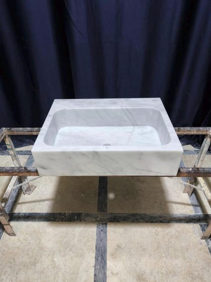 White Carrara Marble Sink