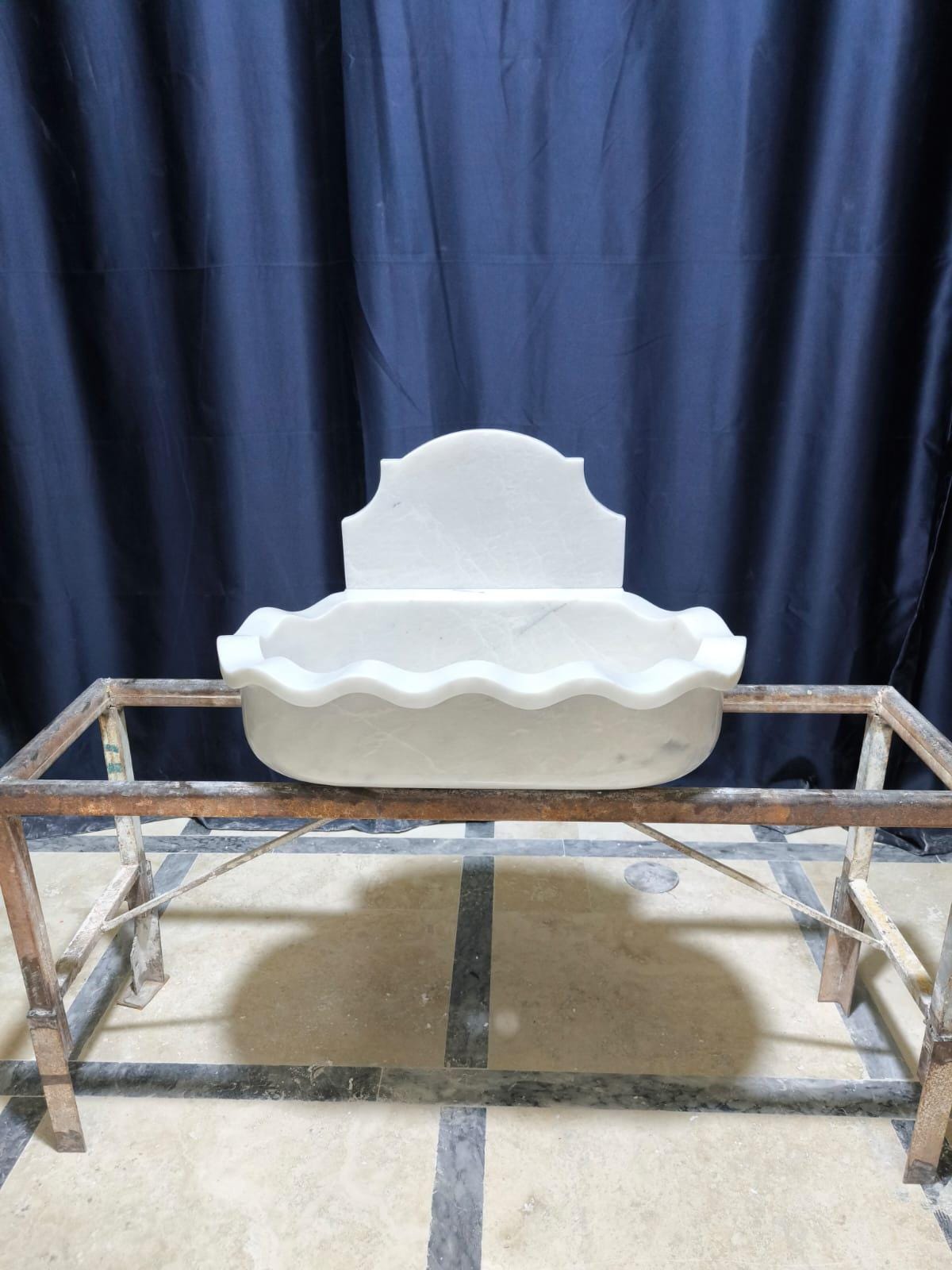 White Carrara Marble Sink