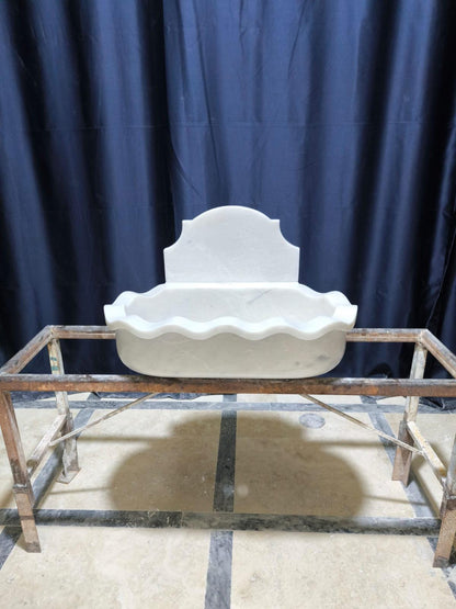 White Carrara Marble Sink