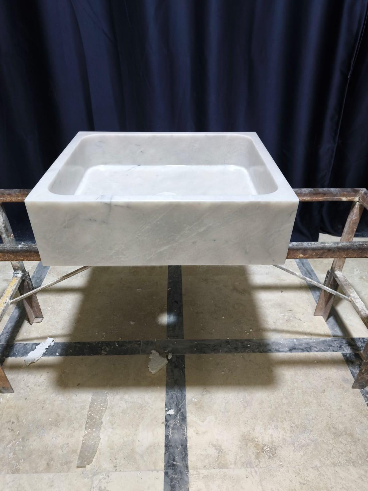 White Carrara Marble Sink