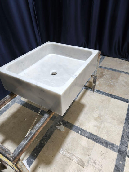 White Carrara Marble Sink
