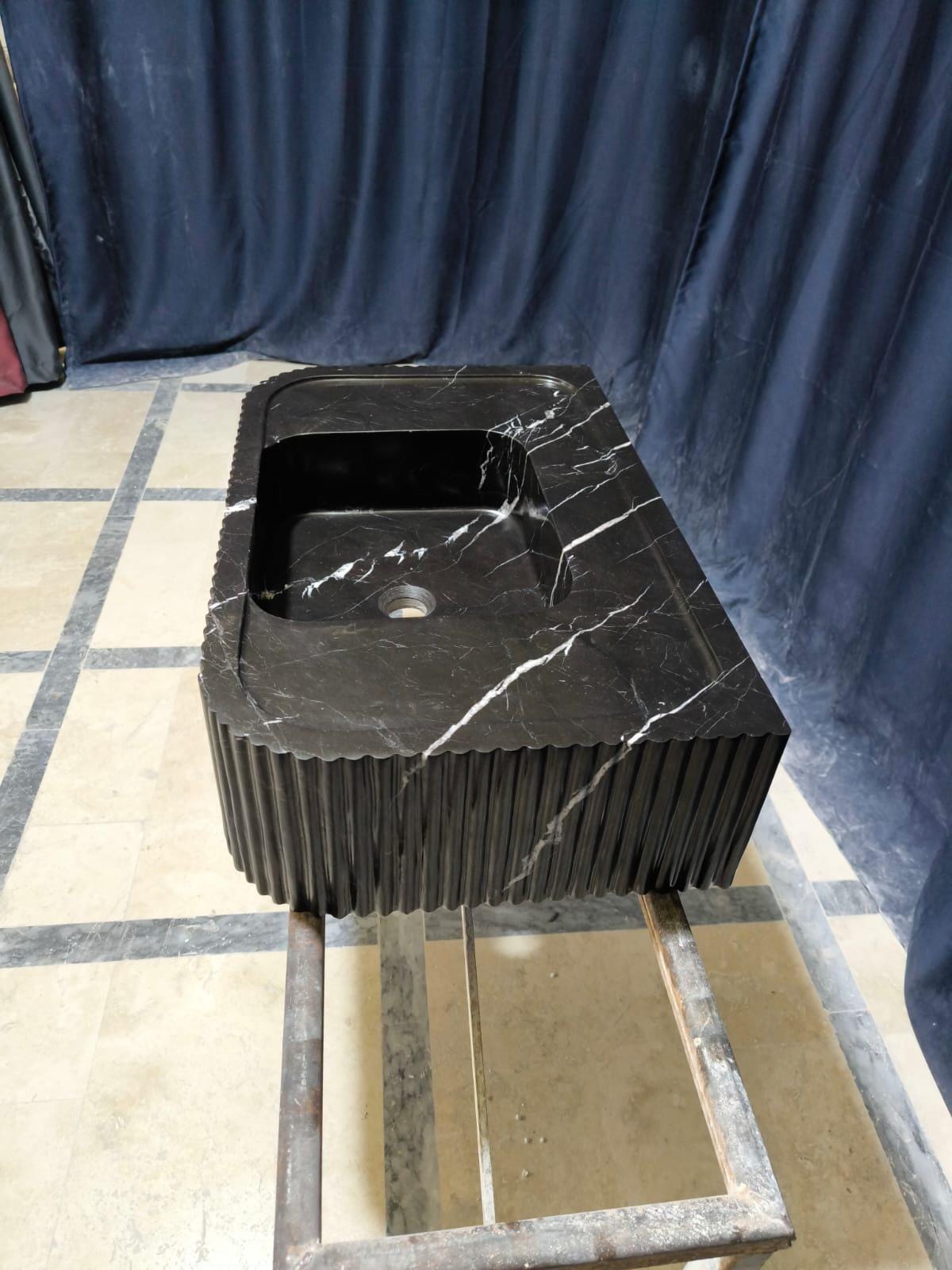 Nero Marquina Marble Sink