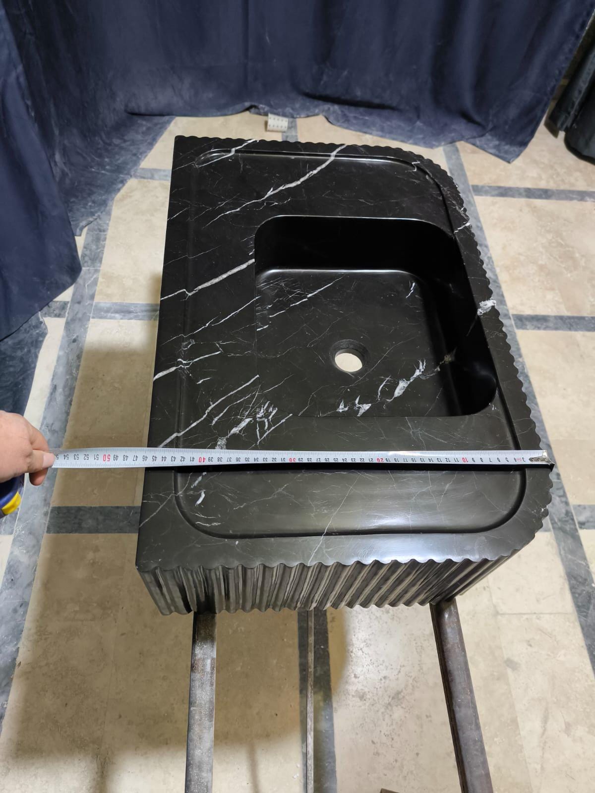 Nero Marquina Marble Sink