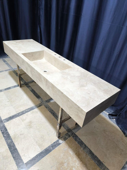 Travertine Rectangular Basin
