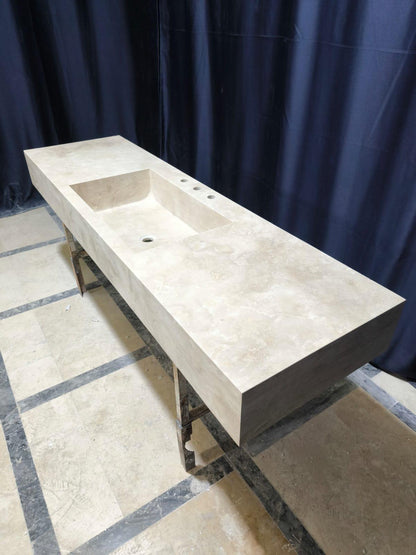 Travertine Rectangular Basin