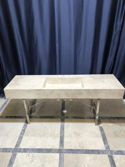 Travertine Rectangular Basin