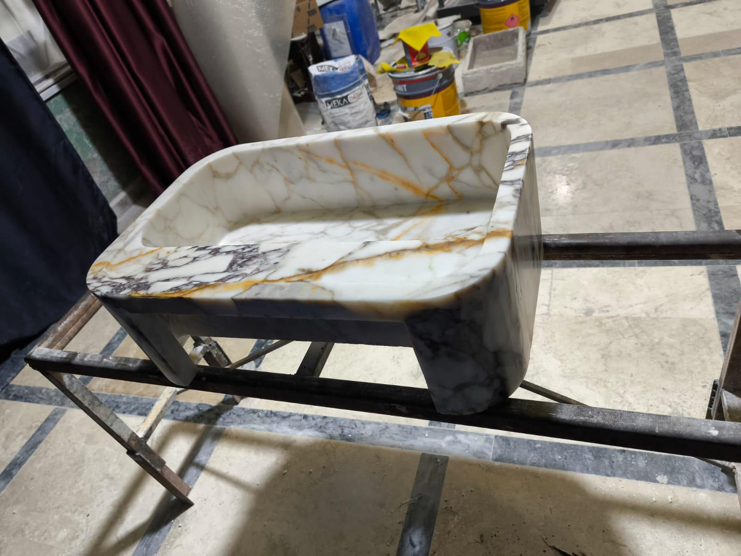 Calacatta Viola Marble Sink