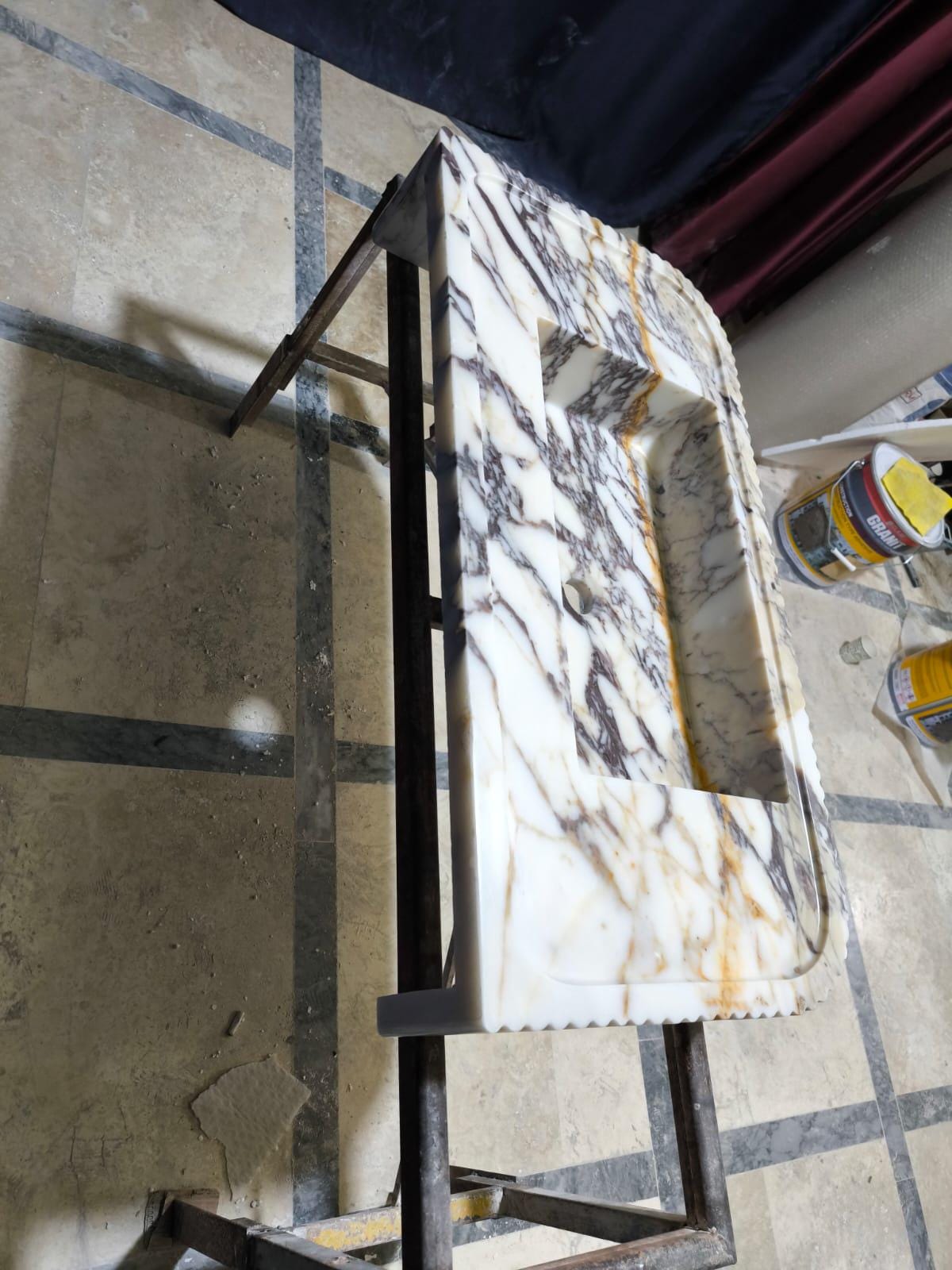 Calacatta Viola Marble Sink