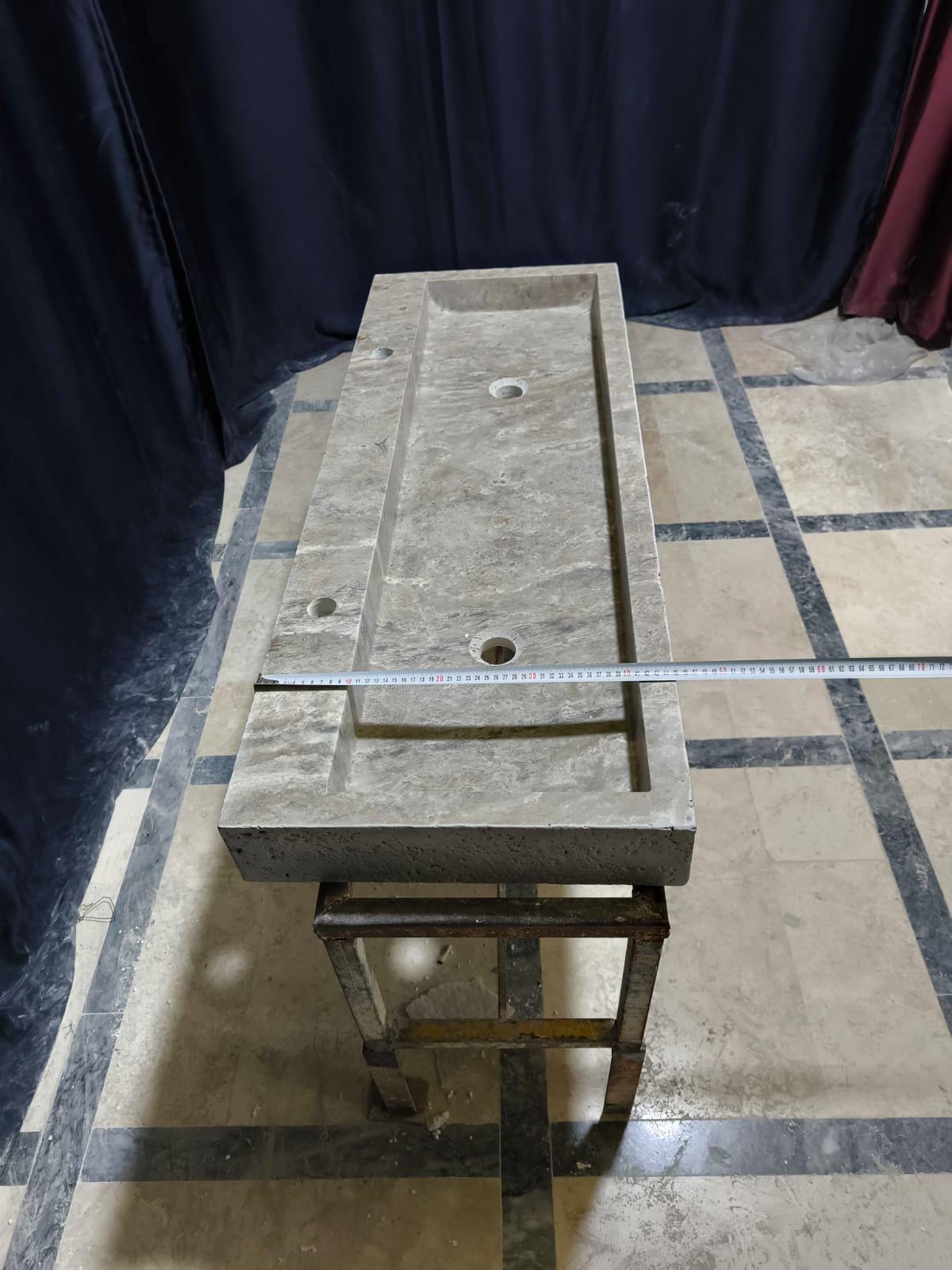Dounble Silver Travertine Sink