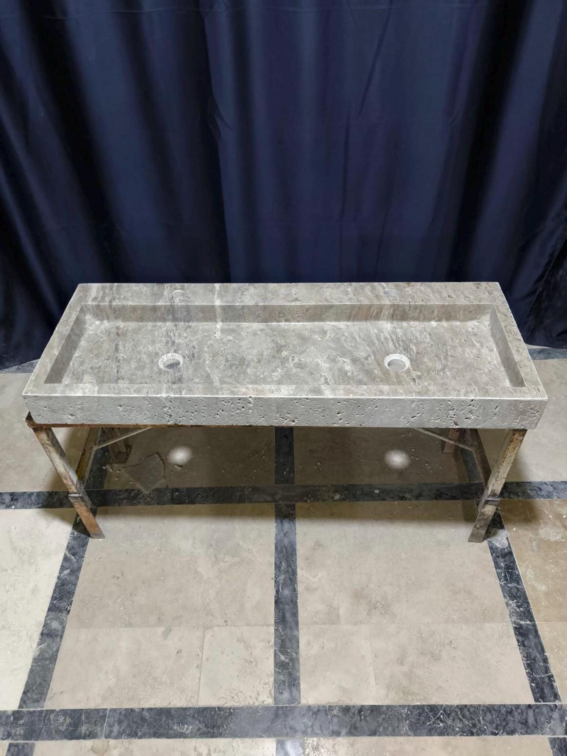 Dounble Silver Travertine Sink
