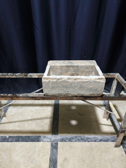 Rustic Silver Travertine Sink