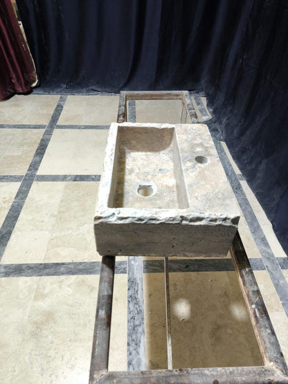 Rustic Silver Travertine Sink
