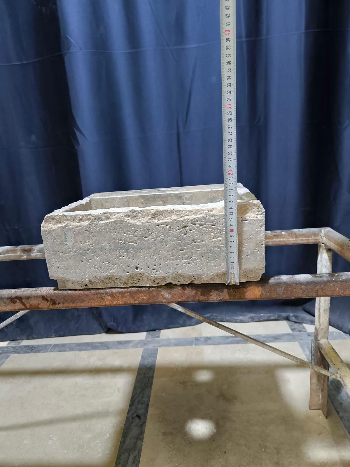 Rustic Silver Travertine Sink