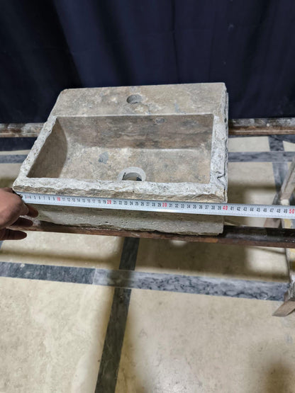 Rustic Silver Travertine Sink