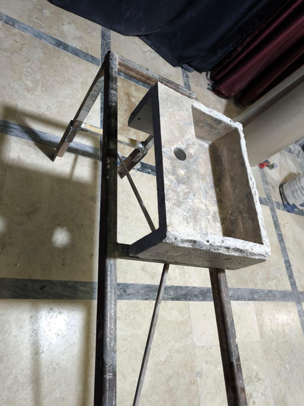 Rustic Silver Travertine Sink