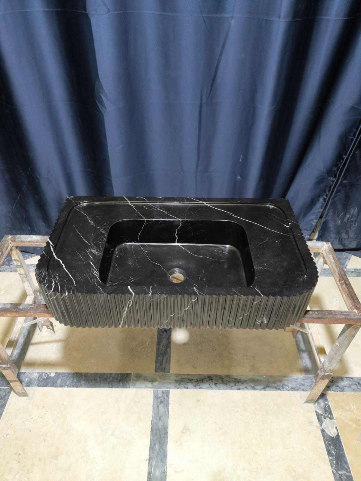Nero Marquina Marble Sink