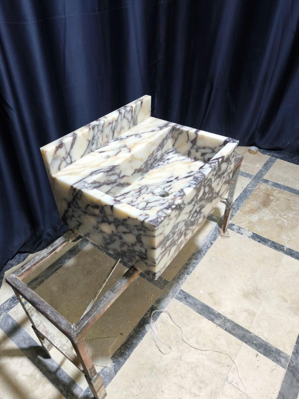 Calacatta Viola Marble Sink