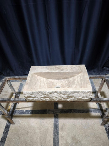 Travertine Rough Chiseled Sink