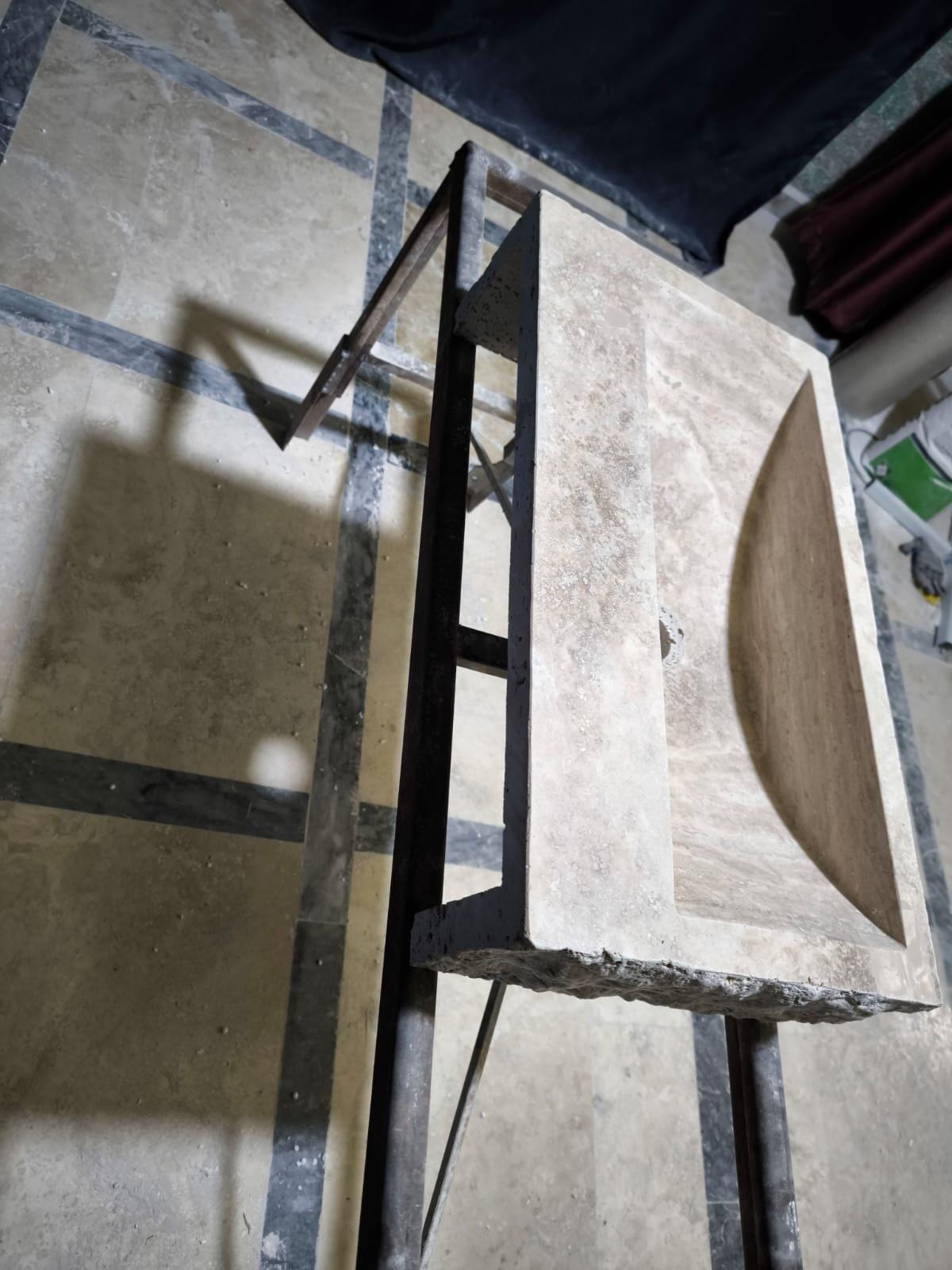 Travertine Rough Chiseled Sink